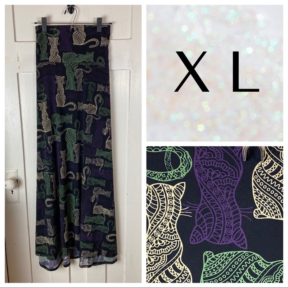 NWT LuLaRoe Maxi Skirt - Cats